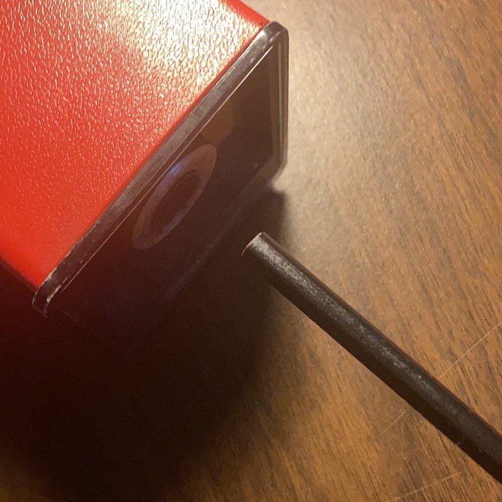 ✏️🔌 Vintage Panasonic Auto Stop Electric Pencil Sharpener Red Metal Tested 🔌✏️ - Picture 8 of 9